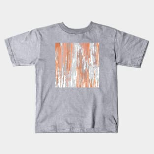 Abstract ink. modern. grey. orange. metalic. Kids T-Shirt